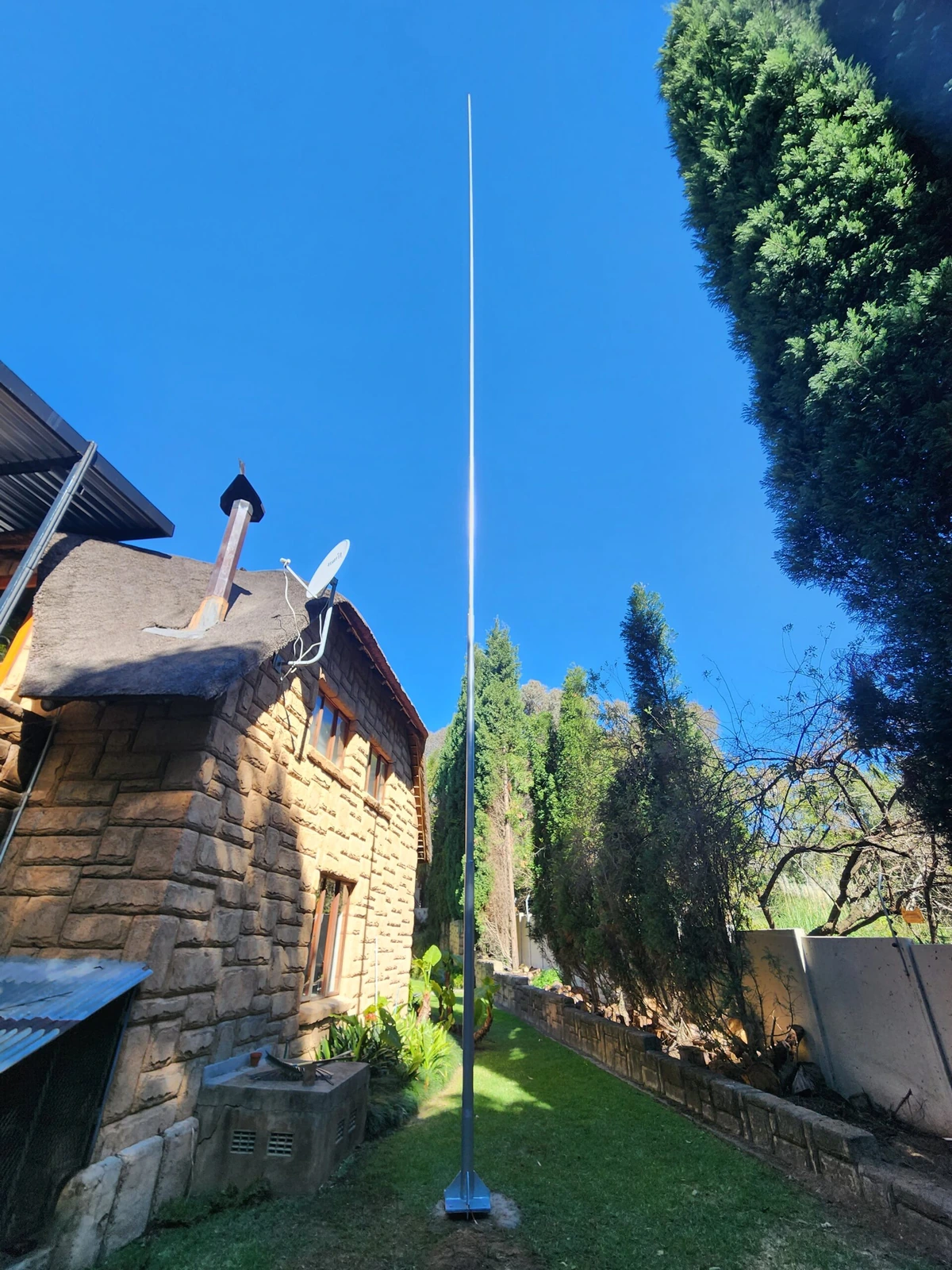 StormLightning lightning conductor installed beside a residential property